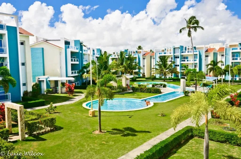 Eden Caribe residential complex with pool view