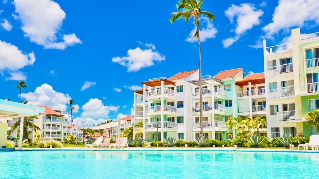 Private beach at a Punta Cana vacation rental community